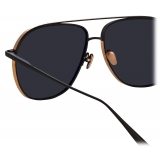 Linda Farrow - Matis Aviator Sunglasses in Black - LFL1279C1SUN - Linda Farrow Eyewear