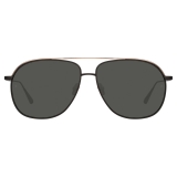 Linda Farrow - Matis Aviator Sunglasses in Black - LFL1279C1SUN - Linda Farrow Eyewear