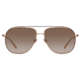 Linda Farrow - Occhiali da Sole Matis Aviator in Oro Rosa - LFL1279C3SUN - Linda Farrow Eyewear