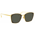 Linda Farrow - Occhiali da Sole Milo Square in Oro Giallo - LFL1338C4SUN - Linda Farrow Eyewear