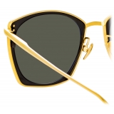 Linda Farrow - Occhiali da Sole Milo Square in Oro Giallo - LFL1338C4SUN - Linda Farrow Eyewear