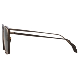 Linda Farrow - Milo Square Sunglasses in Nickel Rose Gold - LFL1338C7SUN - Linda Farrow Eyewear