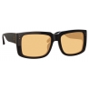 Linda Farrow - Morrison Rectangular Sunglasses in Black Orange - LFL1027C7SUN - Linda Farrow Eyewear