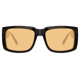 Linda Farrow - Morrison Rectangular Sunglasses in Black Orange - LFL1027C7SUN - Linda Farrow Eyewear