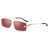 Cartier - Rectangular - Gold Burgundy Lenses - Panthère de Cartier Collection - Sunglasses - Cartier Eyewear