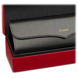 Cartier - Cat Eye - Oro Lenti Blu - Panthère de Cartier Collection - Occhiali da Sole - Cartier Eyewear