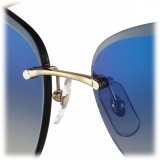Cartier - Butterfly - Gold Gradient Blue Lenses - Panthère de Cartier Collection - Sunglasses - Cartier Eyewear