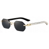 Cartier - Square - White Horn Grey Lenses - Signature C de Cartier Collection - Sunglasses - Cartier Eyewear