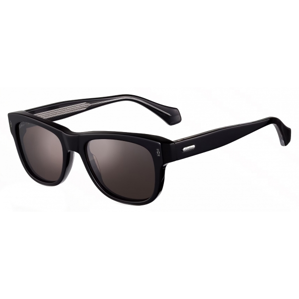 Cartier - Rectangular - Black Grey Lenses - Signature C de Cartier Collection - Sunglasses - Cartier Eyewear