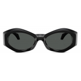 Versace - Medusa Plaque Irregular Sunglasses - Black - Sunglasses - Versace Eyewear