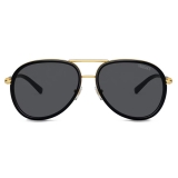 Versace - Medusa Roller Pilot Sunglasses - Black Gold Dark Grey - Sunglasses - Versace Eyewear