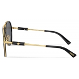 Versace - Occhiale da Sole Pilot Medusa Roller - Nero Oro Grigio Scuro - Occhiali da Sole - Versace Eyewear
