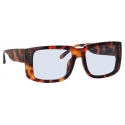 Linda Farrow - Morrison Rectangular Sunglasses in Tortoiseshell Blue - LFL1027C9SUN - Linda Farrow Eyewear