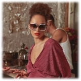 Linda Farrow - Natalia Oversized Sunglasses in White - LFL1210C4SUN - Linda Farrow Eyewear