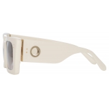 Linda Farrow - Nieve Rectangular Sunglasses in White - LFL1297C7SUN - Linda Farrow Eyewear