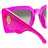 Linda Farrow - Nieve Rectangular Sunglasses in Fuchsia - LFL1297C4SUN - Linda Farrow Eyewear