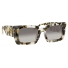 Linda Farrow - Nieve Rectangular Sunglasses in Black Grey Tortoiseshell - LFL1297C3SUN - Linda Farrow Eyewear