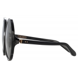 Linda Farrow - Otavia Oversized Sunglasses in Black - LFL1356C1SUN - Linda Farrow Eyewear