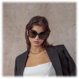 Linda Farrow - Otavia Oversized Sunglasses in Black - LFL1356C1SUN - Linda Farrow Eyewear