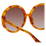 Linda Farrow - Occhiali da Sole Otavia Oversized in Tartaruga Zafferano - LFL1356C2SUN - Linda Farrow Eyewear