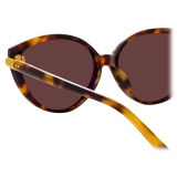 Linda Farrow - Palm Cat Eye Sunglasses in Tortoiseshell - LFL1211C2SUN - Linda Farrow Eyewear