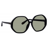 Linda Farrow - Paloma Hexagon Sunglasses in Black - LFL1415C1SUN - Linda Farrow Eyewear