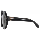 Linda Farrow - Occhiali da Sole Paloma Hexagon in Nero - LFL1415C1SUN - Linda Farrow Eyewear