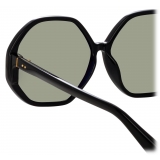 Linda Farrow - Occhiali da Sole Paloma Hexagon in Nero - LFL1415C1SUN - Linda Farrow Eyewear