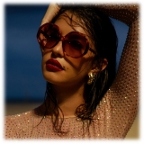 Linda Farrow - Occhiali da Sole Paloma Hexagon in Tartaruga - LFL1415C2SUN - Linda Farrow Eyewear