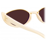 Linda Farrow - Occhiali da Sole Ralph & Russo Robyn Cat Eye in Crema - LFL1169C5SUN - Linda Farrow Eyewear