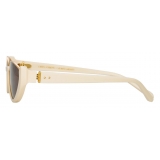 Linda Farrow - Occhiali da Sole Ralph & Russo Robyn Cat Eye in Crema - LFL1169C5SUN - Linda Farrow Eyewear