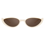 Linda Farrow - Ralph & Russo Robyn Cat Eye Sunglasses in Cream - LFL1169C5SUN - Linda Farrow Eyewear