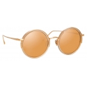 Linda Farrow - Ralph & Russo Watson Round Sunglasses in Ash - LFL1119C7SUN - Linda Farrow Eyewear