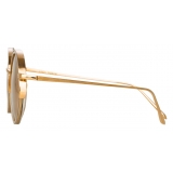 Linda Farrow - Ralph & Russo Watson Round Sunglasses in Ash - LFL1119C7SUN - Linda Farrow Eyewear