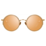 Linda Farrow - Ralph & Russo Watson Round Sunglasses in Ash - LFL1119C7SUN - Linda Farrow Eyewear