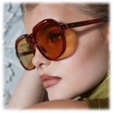 Linda Farrow - Raphael Aviator Sunglasses in Horn - LFL1294C3SUN - Linda Farrow Eyewear