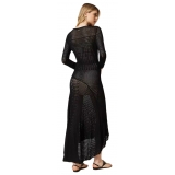 Twinset - Long Lace Dress with Petticoat - Black - Dress - Made in Italy - Luxury Exclusive Collection