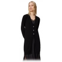 Twinset - Maxi Cardigan with Jewel Buttons - Black - Knitwear - Made in Italy - Luxury Exclusive Collection