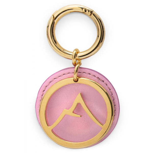 Avvenice - Premium Leather Pendant - Pink - Keychain - Handmade in Italy - Exclusive Luxury Collection