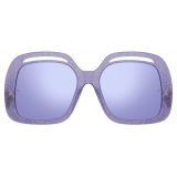 Linda Farrow - Renata Oversized Sunglasses in Purple - LFL1126C6SUN - Linda Farrow Eyewear