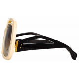 Linda Farrow - Renata Oversized Sunglasses in Cream - LFL1126C3SUN - Linda Farrow Eyewear