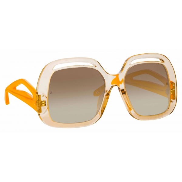 Linda Farrow - Renata Oversized Sunglasses in Ash - LFL1126C4SUN - Linda Farrow Eyewear