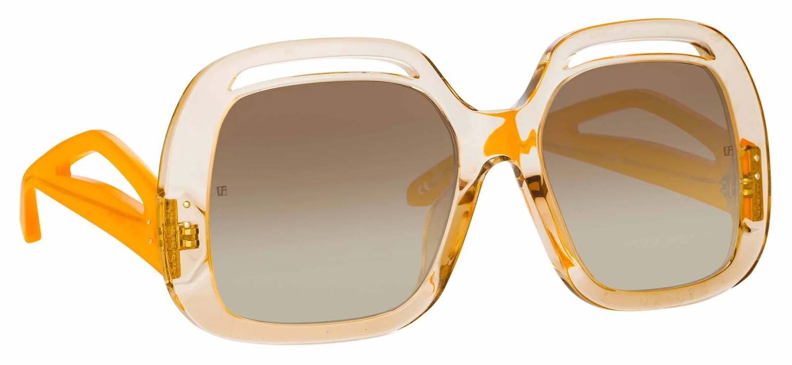 Linda Farrow - Renata Oversized Sunglasses in Ash