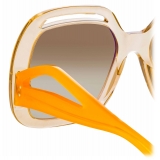 Linda Farrow - Renata Oversized Sunglasses in Ash - LFL1126C4SUN - Linda Farrow Eyewear