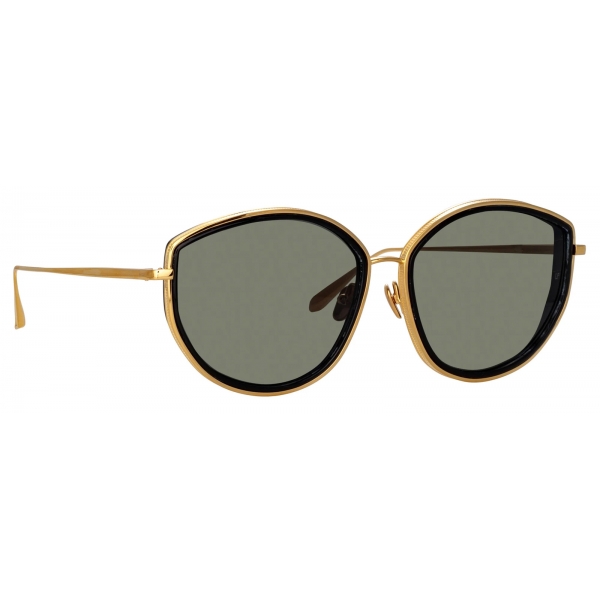 Linda Farrow - Samara Cat Eye Sunglasses in Yellow Gold