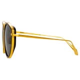 Linda Farrow - Samara Cat Eye Sunglasses in Yellow Gold - LFL1420C3OPT - Linda Farrow Eyewear
