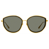 Linda Farrow - Samara Cat Eye Sunglasses in Yellow Gold - LFL1420C3OPT - Linda Farrow Eyewear