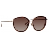 Linda Farrow - Samara Cat Eye Sunglasses in Light Gold Tortoiseshell - LFL1396C2SUN - Linda Farrow Eyewear