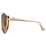 Linda Farrow - Samara Cat Eye Sunglasses in Light Gold Tortoiseshell - LFL1396C2SUN - Linda Farrow Eyewear
