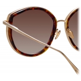 Linda Farrow - Samara Cat Eye Sunglasses in Light Gold Tortoiseshell - LFL1396C2SUN - Linda Farrow Eyewear
